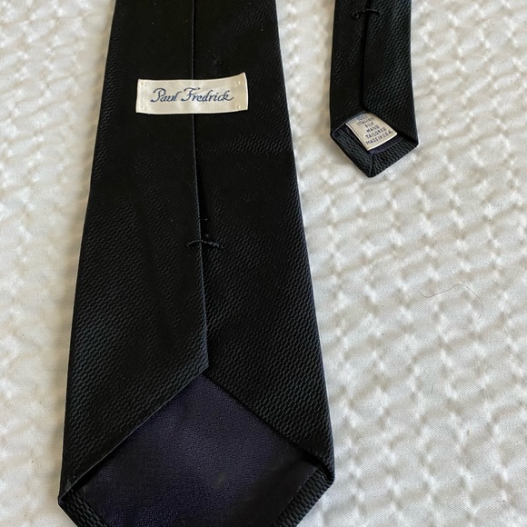 Tie Men’s Black 100% Italian Silk Hand Taylor’s - Picture 2 of 3